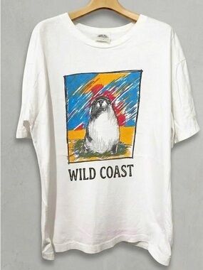 Vintage Coastal Wildlife Ocean Nature Tee Unisex White Shirt